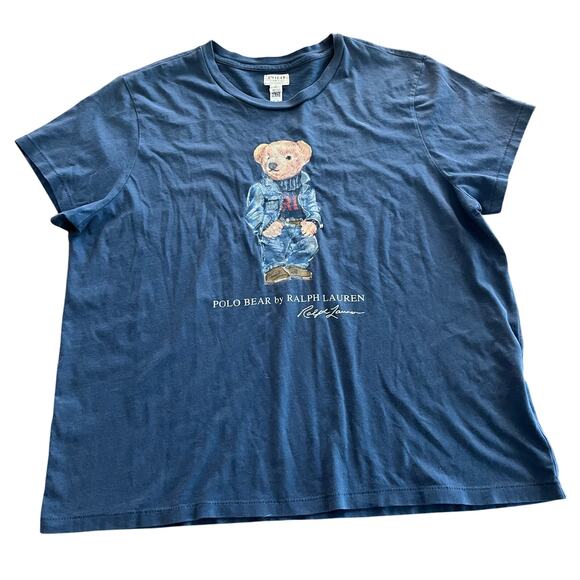 Ralph Lauren Polo Bear Navy Crewneck T-Shirt-XL - Picture 1 of 4